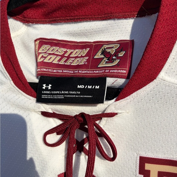 Under Armour White and Maroon Boston College Jersey
Make offer! - Picture 2 of 3